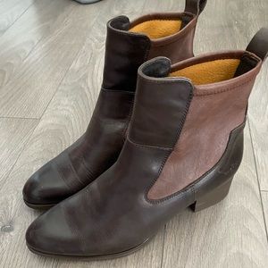Genuine Leather Bos & Co Heeled Boots